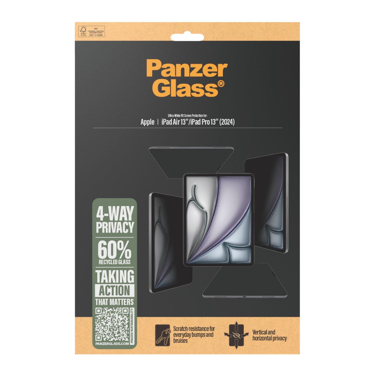 PanzerGlass® 4-Way Privacy Screen Protector iPad Air 13